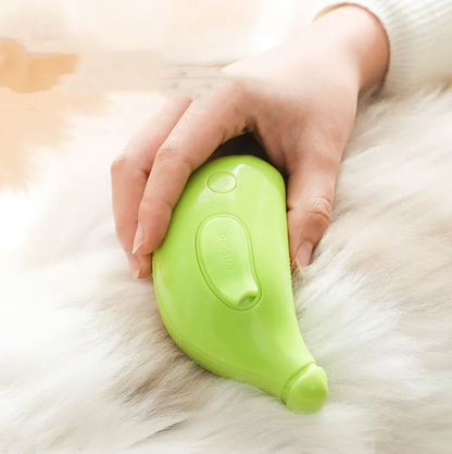 Cepillo de vapor para mascotas con forma de plátano