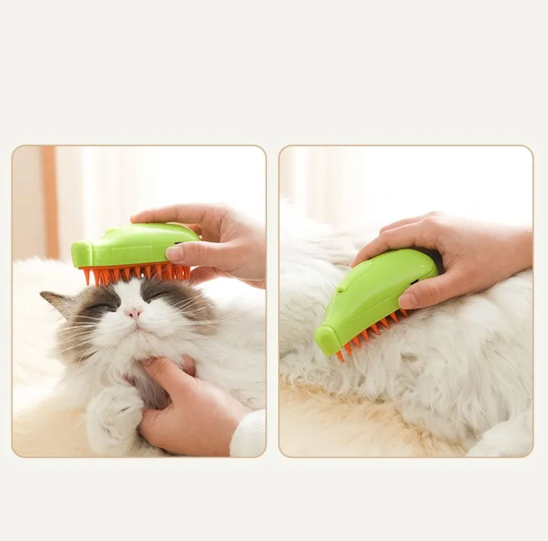 Cepillo de vapor para mascotas con forma de plátano
