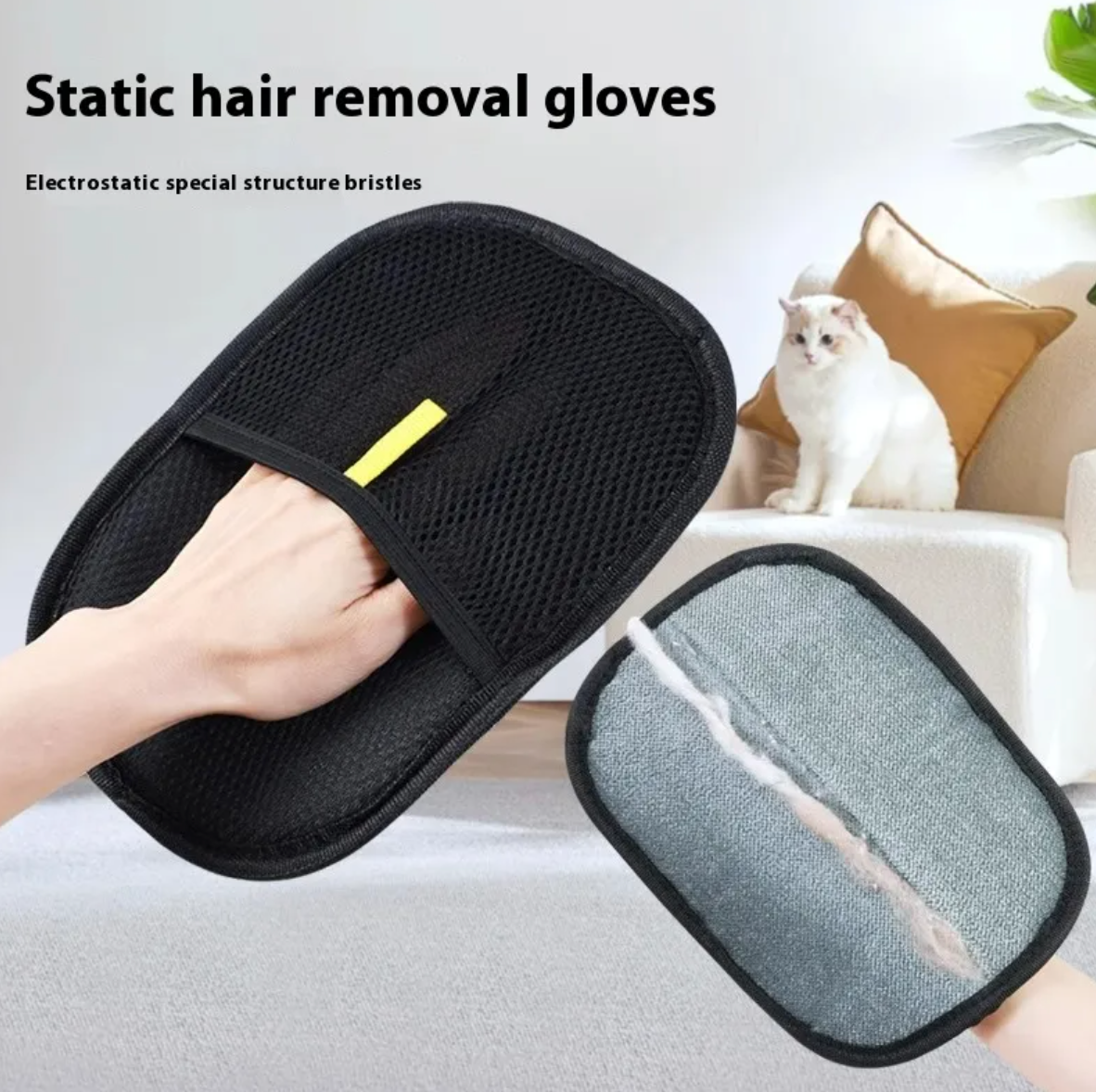 Guante Electroestático para la Eliminación de Pelo de Mascota